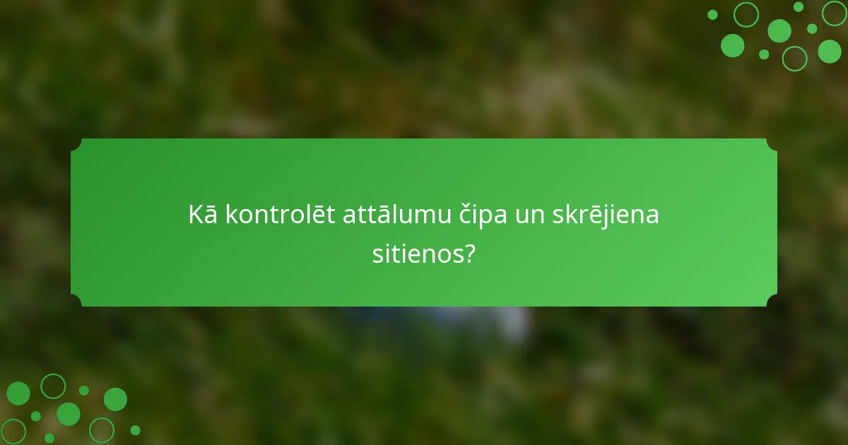 Kā kontrolēt attālumu čipa un skrējiena sitienos?